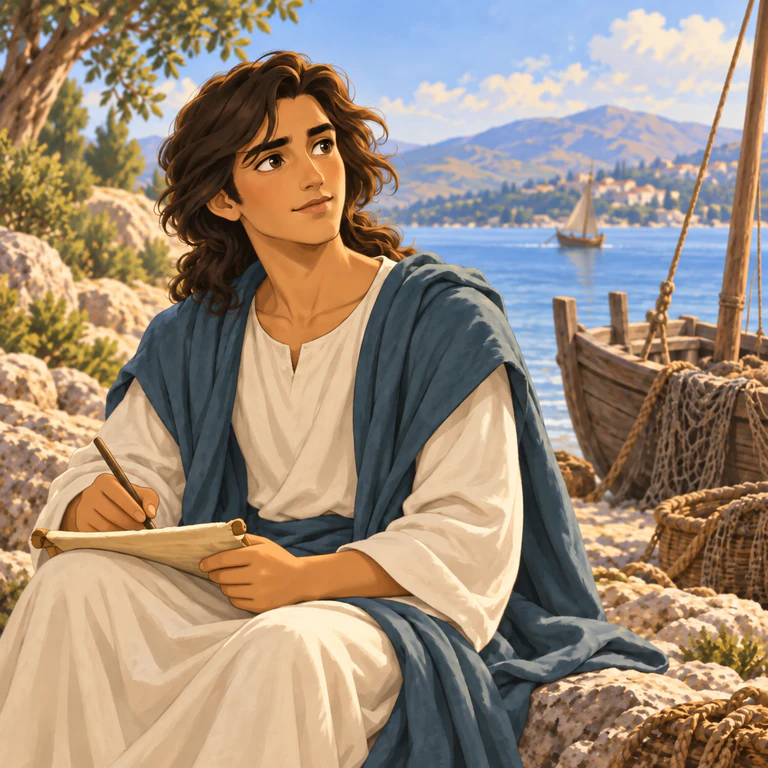 Retrato ilustrado de João, filho de Zebedeu